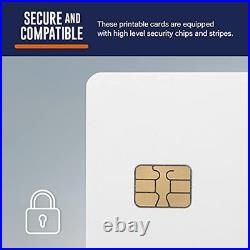 100 Pack SLE4442 Chip Cards with Hi-Co Magnetic Stripe PVC Blank ID Cards