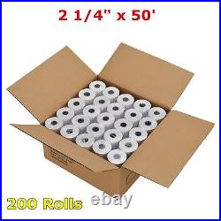 200 Rolls 2 1/4x 50' Thermal Paper Verifone Vx520 Ingenico ICT220 ICT250 FD400