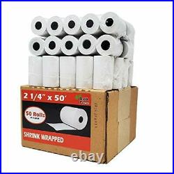 200 rolls 2 1/4 X 50 Thermal Paper Rolls Verifone Vx520 Ingenico ICT220 ICT25