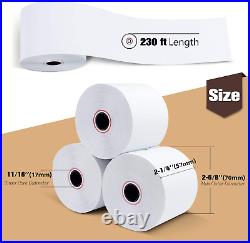 2-1/4 X 230' Thermal Credit Card Paper Receipt Paper Compatible with Verifone