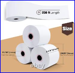 2-1/4 x 230' Thermal Credit Card Paper Receipt Paper Compatible with Verifone