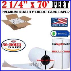 2 1/4 x 70 Thermal Paper Large 48 GSM, 200 Rolls Verifone VX520 Ingenico ICT220