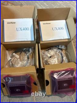 2 Verifone UX400 Contactless CC Reader M159-400-000-WWB New in Box withCables
