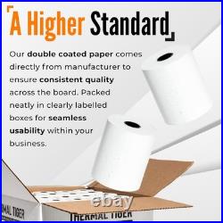 3 1/8 X 230 Thermal Paper Rolls 50 Rolls/Box BPA-Free Rolls for POS Systems