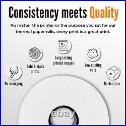 3 1/8 X 230 Thermal Paper Rolls 50 Rolls/Box BPA-Free Rolls for POS Systems