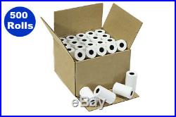 500 Rolls 2-1/4 x 50' Thermal Credit Card Paper for Ingenico, Verifone, Nurit