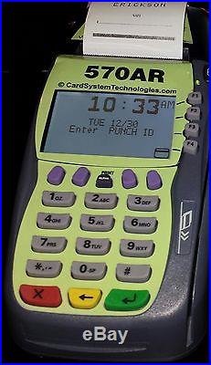 570AR TIME AND ATTENDANCE SYSTEM for payroll, punch/swipe, 10 cards withprinter