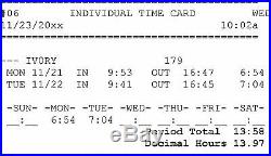 CONSTRUCTION Time Clock digital hours, on job site recording without AC power