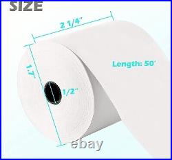 Durable 200 Rolls Thermal Paper 2.25 x 50 ft for Verifone & Clover Terminals