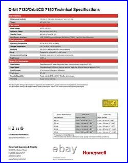Honeywell Orbit 7120 Omni Directional RUBY Verifone Barcode Scanner MK7120-31A62