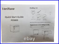New Verifone POS80D Thermal Receipt Printer, Network/Wifi/USB, Compact, 80mm
