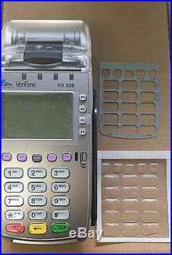 New Vx520 Dual Comm Terminal Contactless with Keypad Overlay and Spill Cover