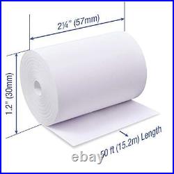 POS1 Thermal Paper Rolls 2-1/4 x 50 ft 30mm diameter fits Verifone vx520