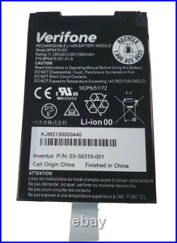 Qty 5 NEW BPK475-001-01-A LI-ION BATTERY, V400M VERIFONE MOBILE PAYMENT DEVICE