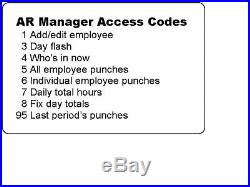TOP Digital Employee Time Clock payroll Recorder punch/swiper FREESTANDING