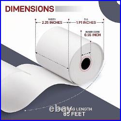 Universal Thermal Receipt Rolls Pack of 105 Fits Clover, Verifone, Many More