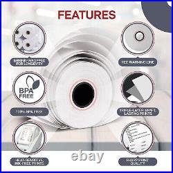 Universal Thermal Receipt Rolls Pack of 105 Fits Clover, Verifone, Many More