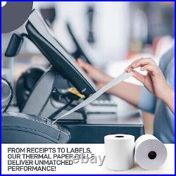 Universal Thermal Receipt Rolls Pack of 105 Fits Clover, Verifone, Many More