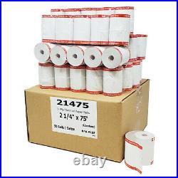 VERIFONE vx520 (2-1/4 x 75') Thermal Paper 500 Rolls CORELESS 50% MORE PAPER