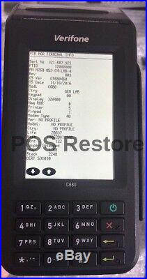 VeriFone C680 Wireless 3G COLOR TOUCH LCD WithCTLS WithBATTERY PCI 4.0 UNLOCKED