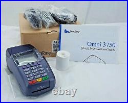 VeriFone Omni 3750 Credit Card Machine with Adapter & Print Paper NEW