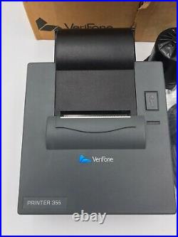 VeriFone Printer 355/P250 NOS Compact New In Box With Power Supply and 1 roll
