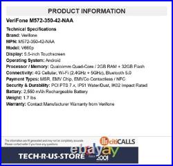 Verifone M572-350-42-NAA V660p Mobile Payment Terminal Android 5.5 Touch Printr