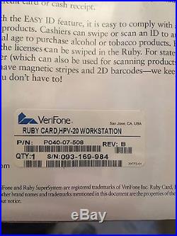 Verifone Ruby 508 Card HPV-20 Workstation P/N P040-07-508