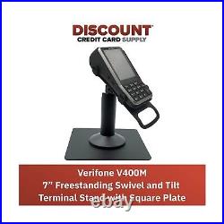 Verifone V400M 7 Freestanding Swivel and Tilt Terminal Stand with Square Pla