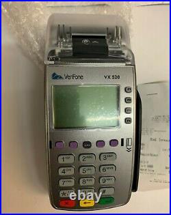 Verifone VX520 Credit Card Chip EMV Reader Machine with Cords and Power Adapter