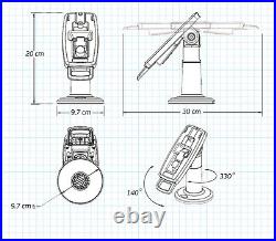 Verifone Vx520 EMV 7 Key Locking Pole Mount Terminal Stand- Slim Design