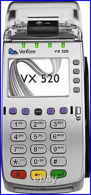 Verifone Vx520 EMV CTLS Terminal, Swivel Stand, Spill Cover, (24) thermal paper